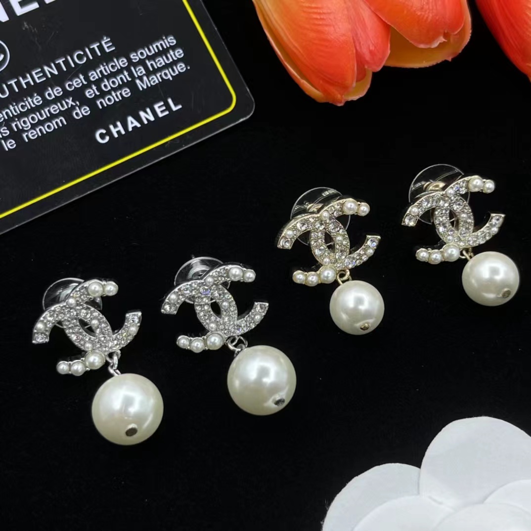replica Chanel Prom Pearl Dangle Earrings - H Lin Jewelry