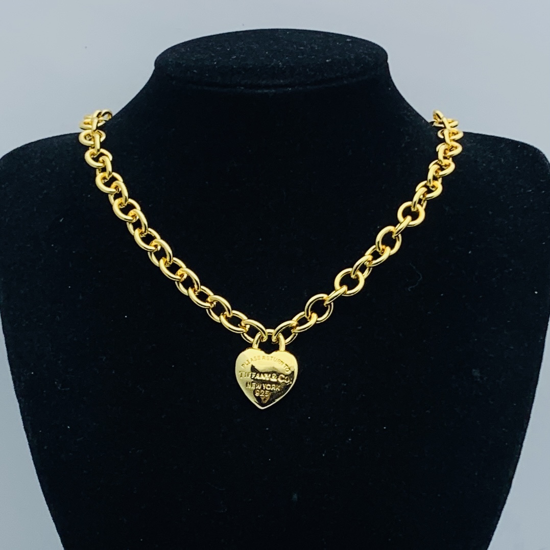 replica Tiffany HardWear Link Necklace with Heart Pendant - H Lin Jewelry