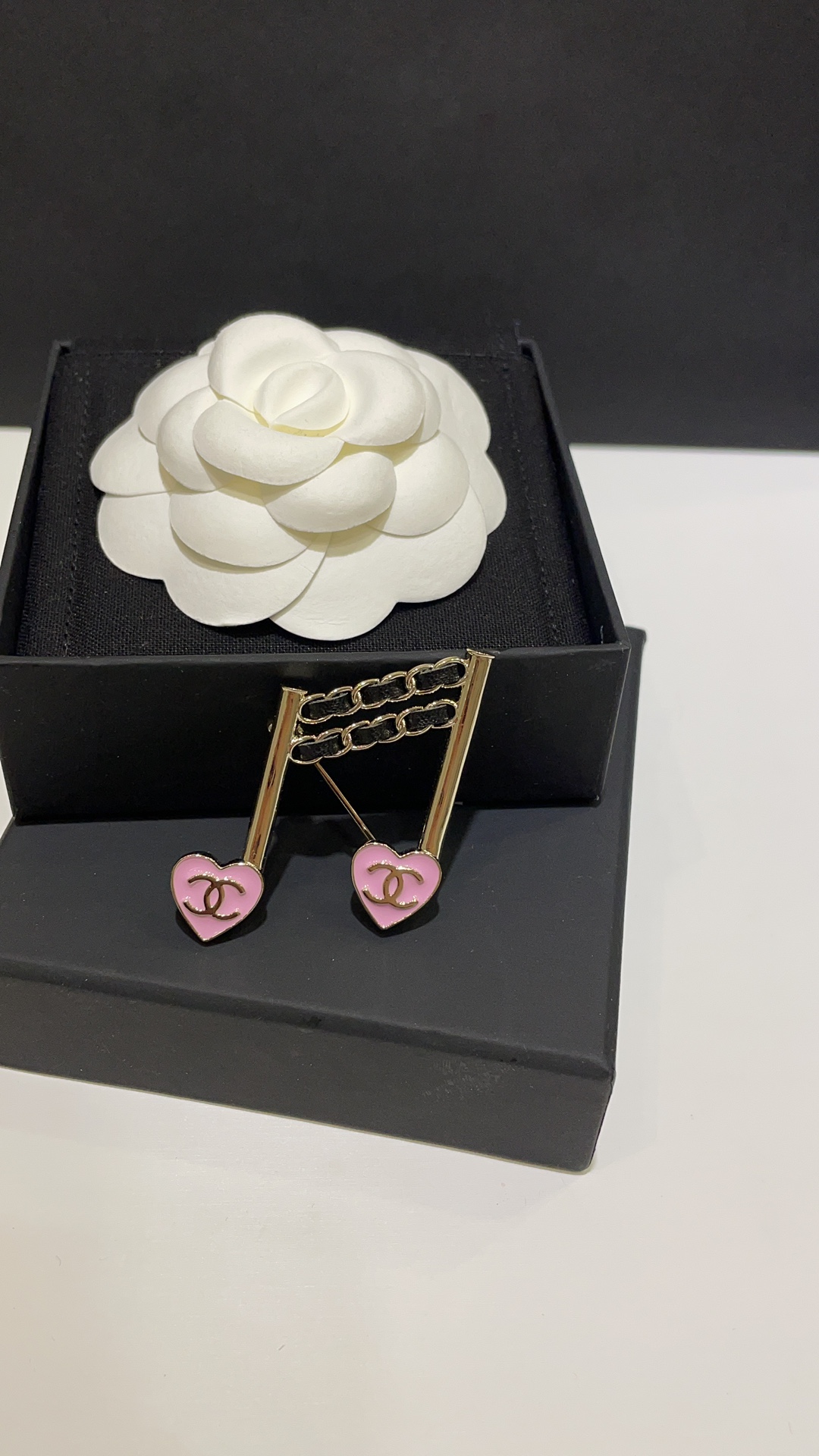 replica Chanel Pink Heart Note Brooch - H Lin Jewelry
