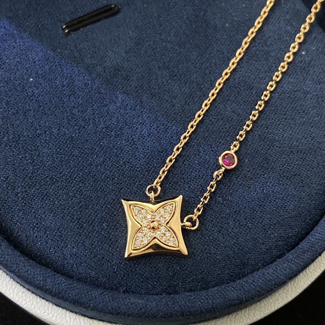 replica Louis Vuitton Dainty Diamond Sun Pendant Necklace in Rose Gold Color - H Lin Jewelry