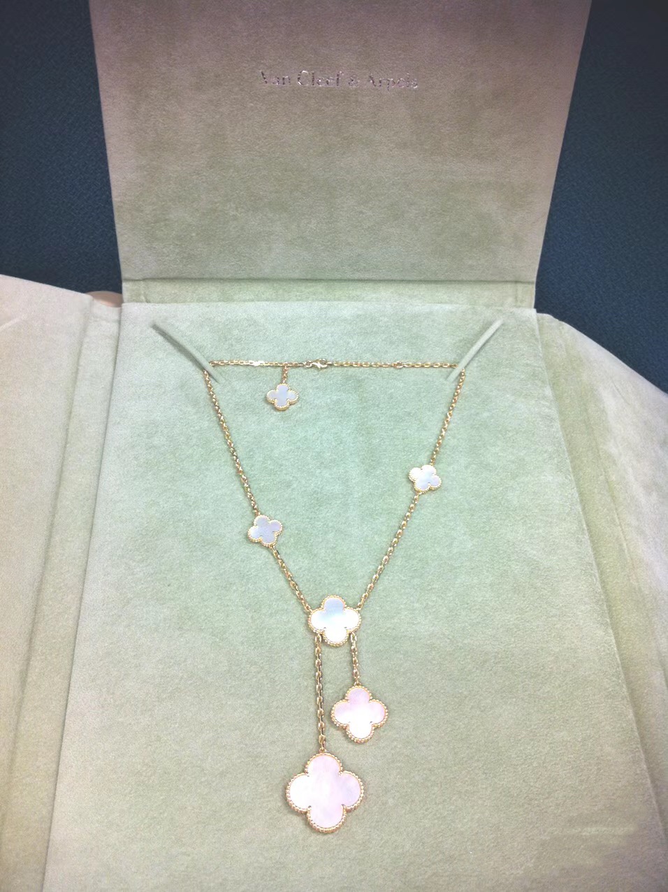 replica Van Cleef & Arpels Clover Magic Alhambra Necklace, 6 Motifs - H Lin Jewelry