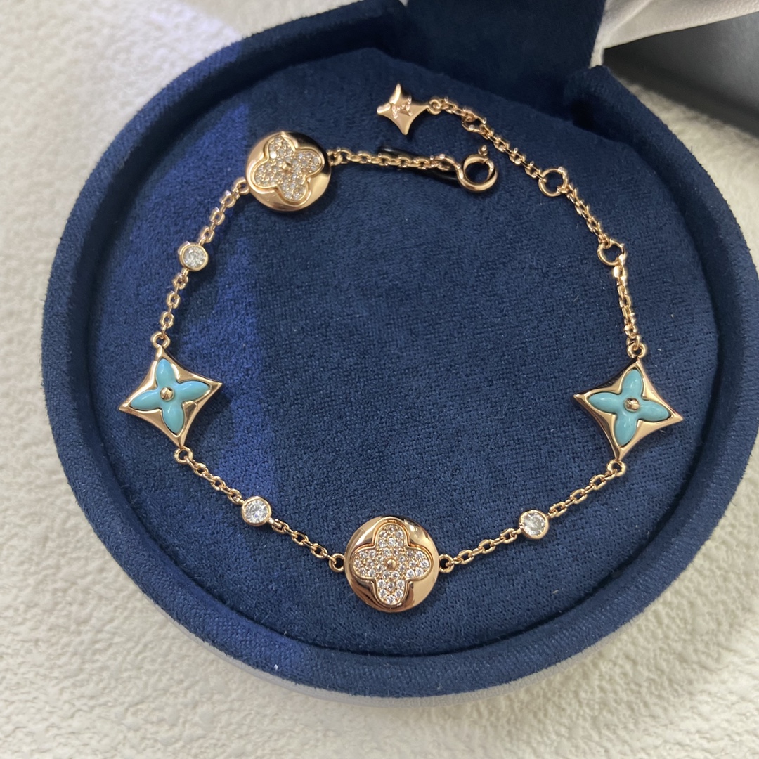 replica Louis Vuitton Diamond Sun Blue Amazonite Star Bracelet - H Lin Jewelry