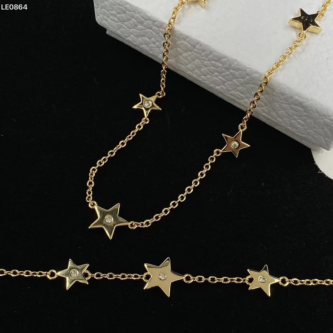 replica Dior Stars Necklace and Bracelet - H Lin Jewelry