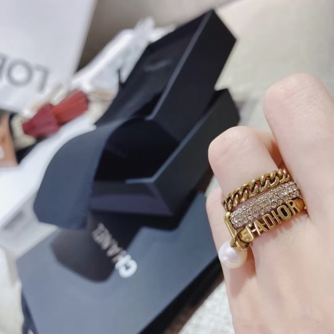 replica JADIOR 3 Layers Pearl Dangle Ring - H Lin Jewelry