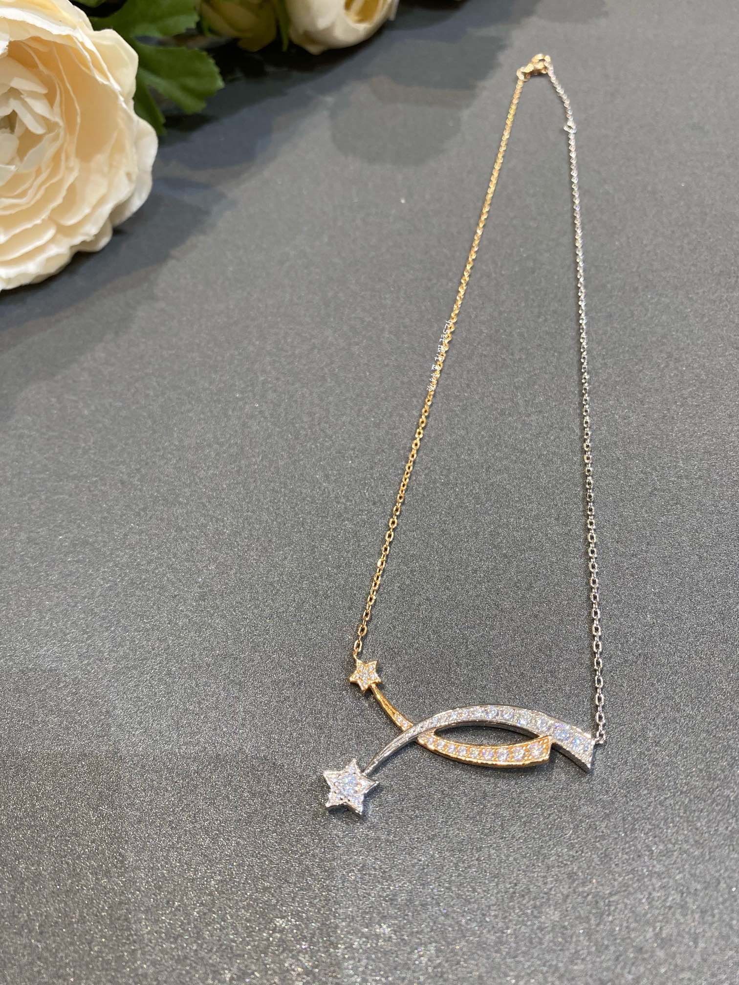 replica Chanel Mixed Metal Colors Comete Necklace - H Lin Jewelry