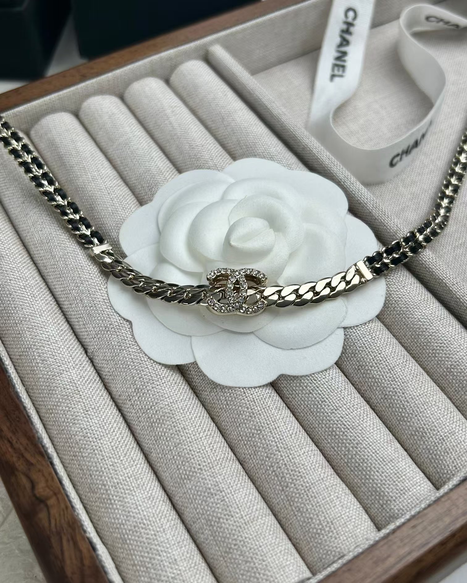 replica Chanel Leather Choker Necklace - H Lin Jewelry