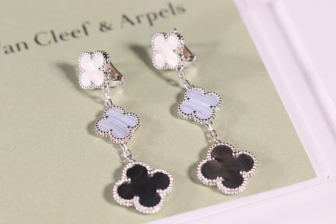 replica Van Cleef & Arpels Magic Alhambra Earrings 3 Motifs - H Lin Jewelry