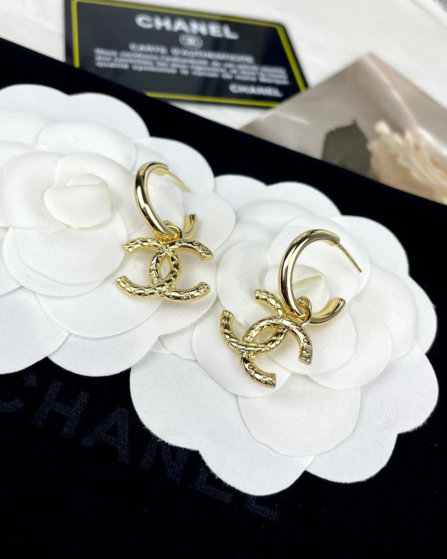 replica Chanel Golden Double C Earrings - H Lin Jewelry