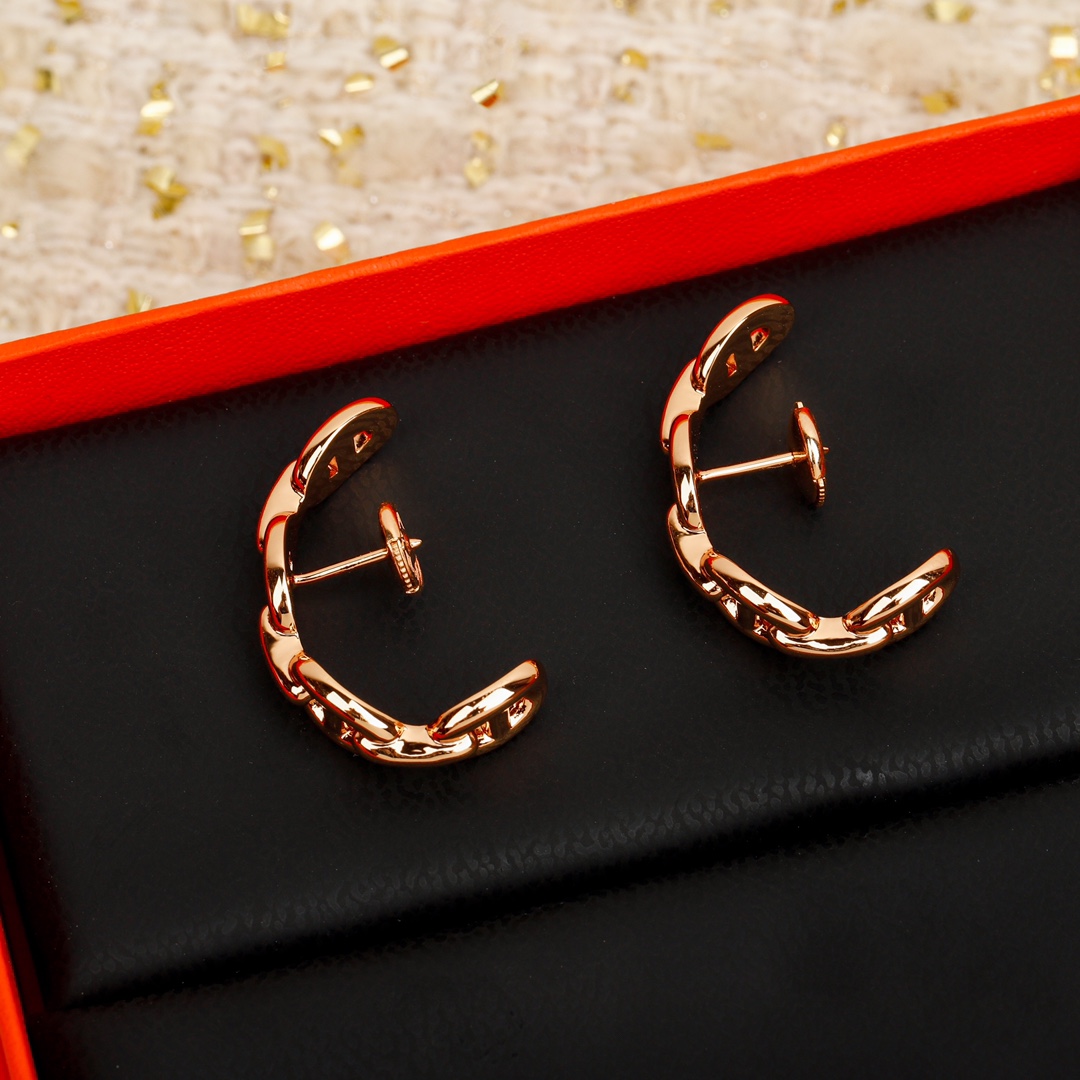 replica Hermes Pig Nose Half Hoop Earrings - H Lin Jewelry