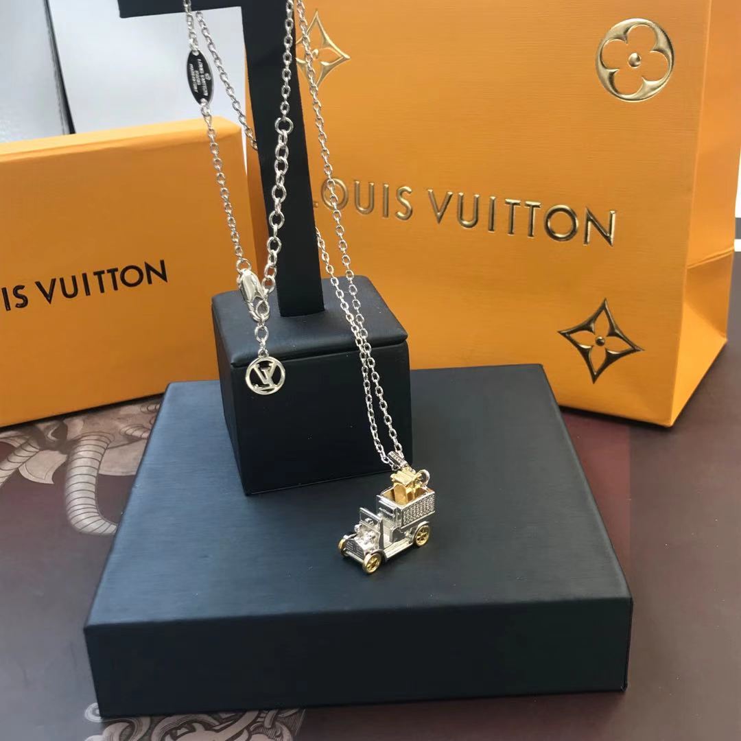 replica Louis Vuitton Men Necklace in Silver - H Lin Jewelry