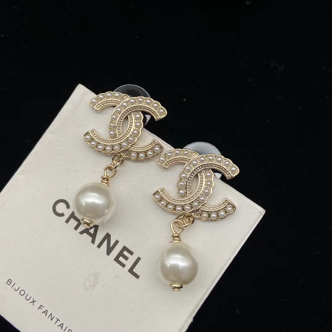 replica Chanel Pearl Drop Earrings - H Lin Jewelry