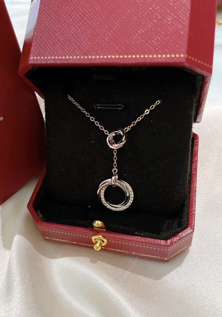 replica Cartier Three Colors Round Wrap Pendant Necklace - H Lin Jewelry