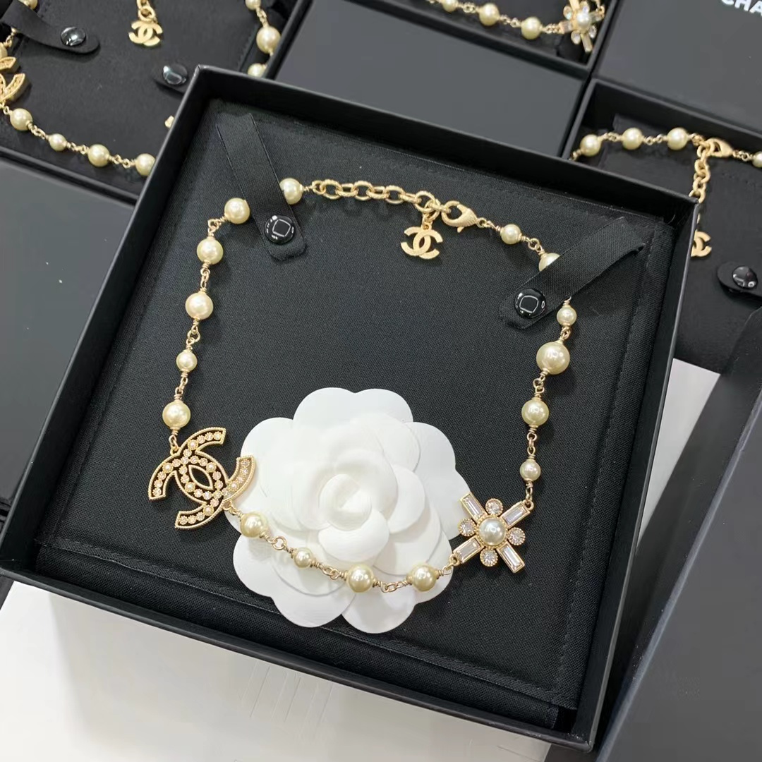 replica Chanel Luxury Prom Pearl Necklace - H Lin Jewelry