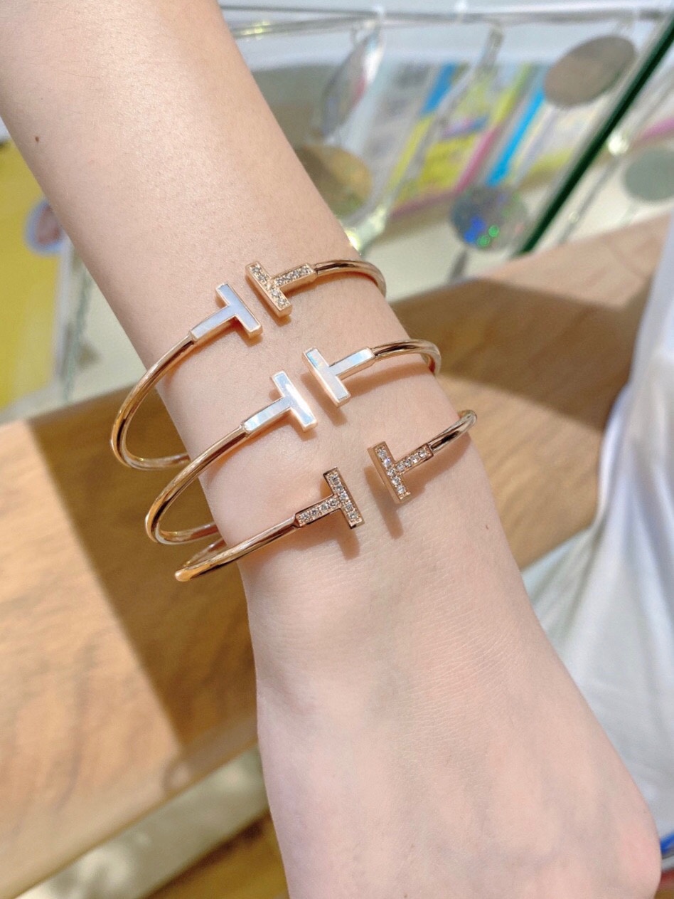 replica Tiffany Open Cuff Double T Bangle Bracelet - H Lin Jewelry