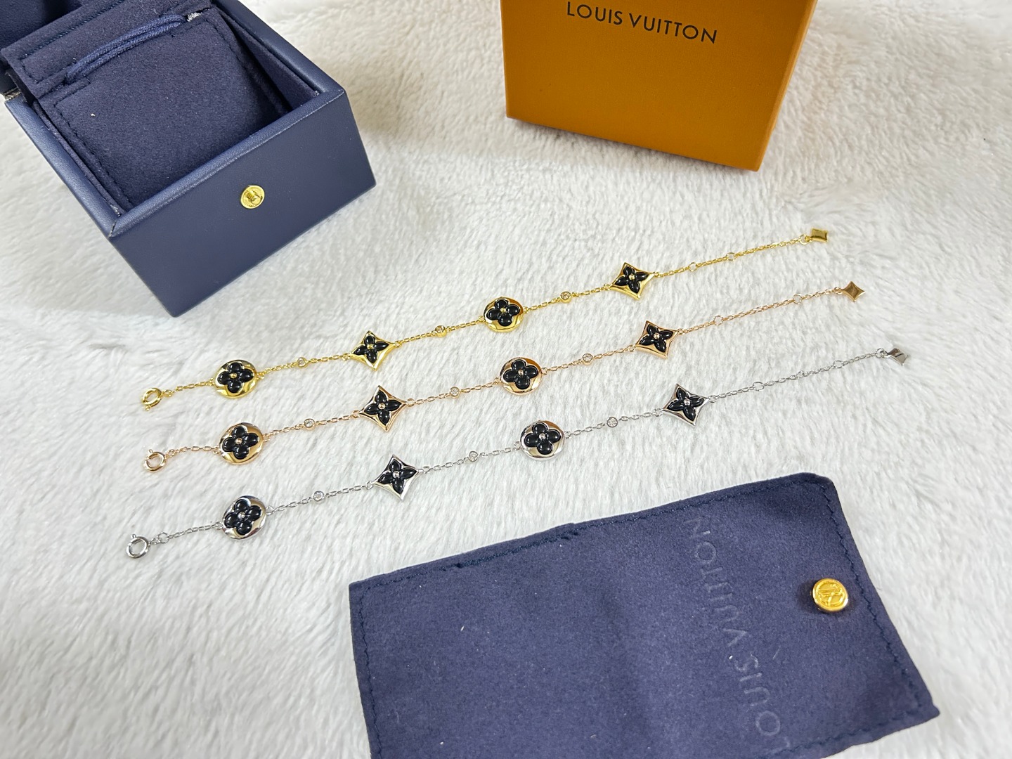 replica Louis Vuitton Black Carnelian Color Blossom Bracelet - H Lin Jewelry