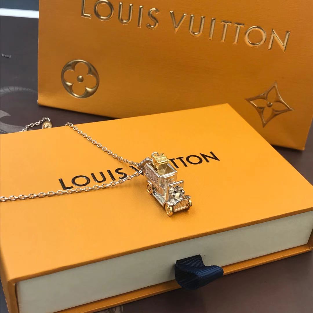 replica Louis Vuitton Men Necklace in Silver - H Lin Jewelry