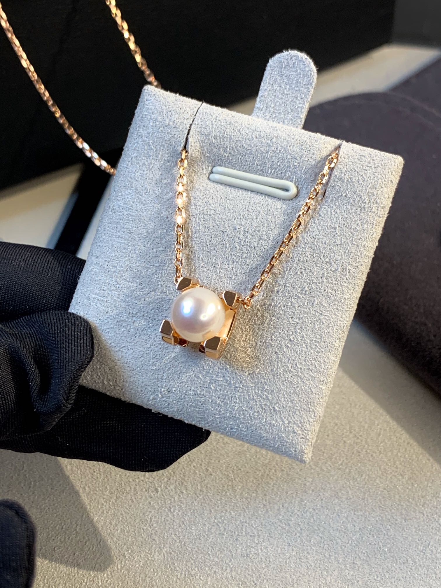 replica Cartier Enhancer Pearl Pendant Necklace - Rose Gold Color - H Lin Jewelry