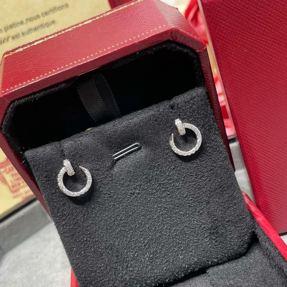 replica Cartier Diamond Paved Small Juste un Clou Stud Earrings - H Lin Jewelry