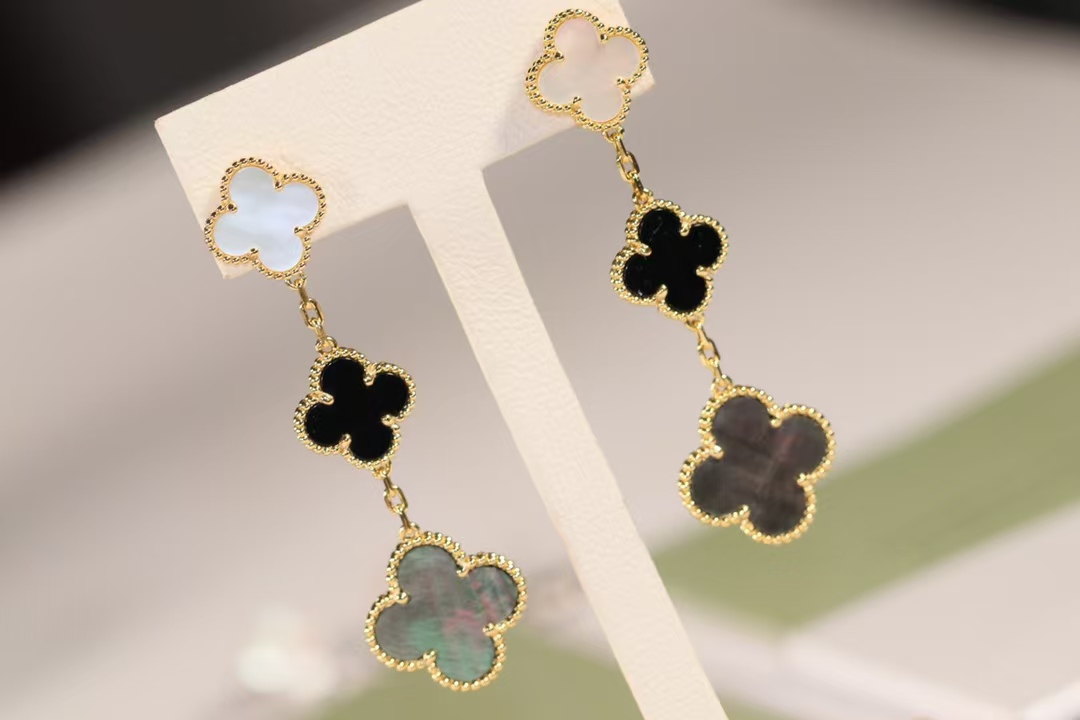 replica Van Cleef & Arpels Magic Alhambra Earrings 3 Motifs - H Lin Jewelry