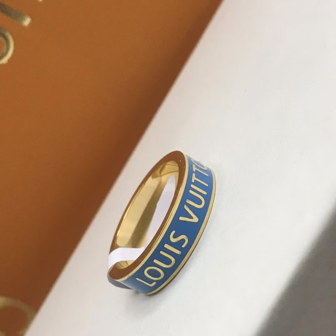 replica Louis Vuitton Letters Pattern Ring - H Lin Jewelry