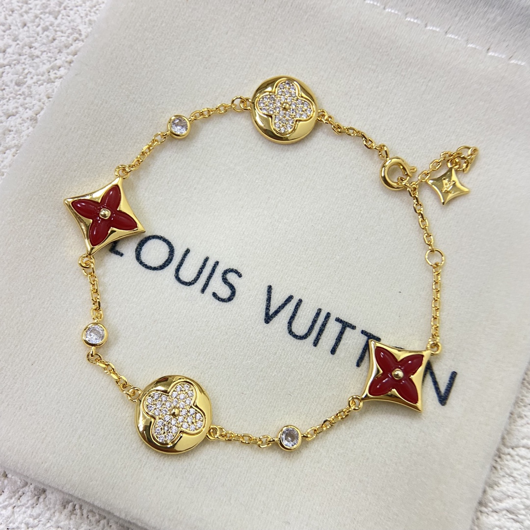 replica Louis Vuitton Red Carnelian Star Sun Bracelet - H Lin Jewelry