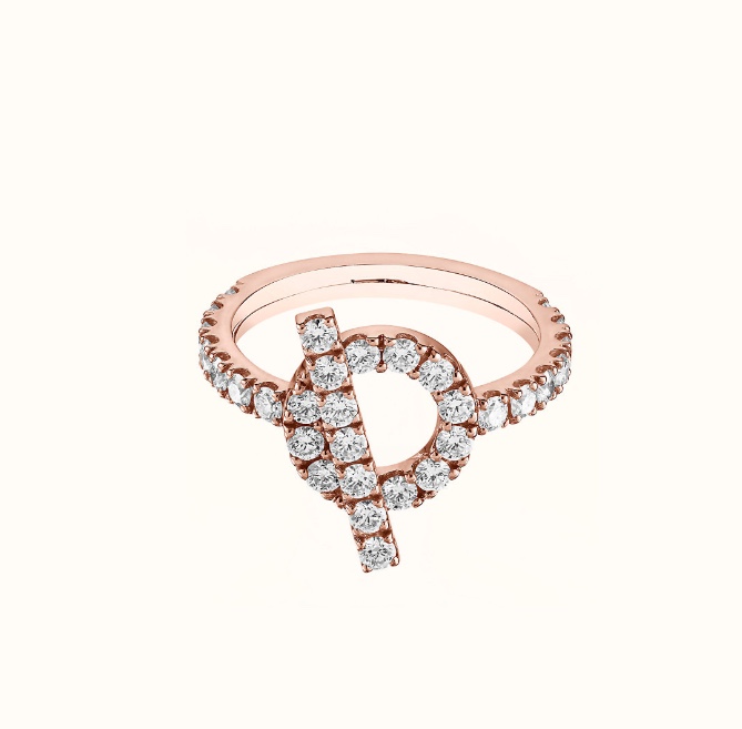 replica Hermes Diamond Paved Q Ring - H Lin Jewelry
