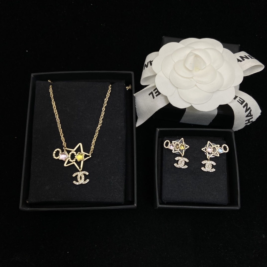replica Chanel Dreamy Star Earrings Necklace - H Lin Jewelry