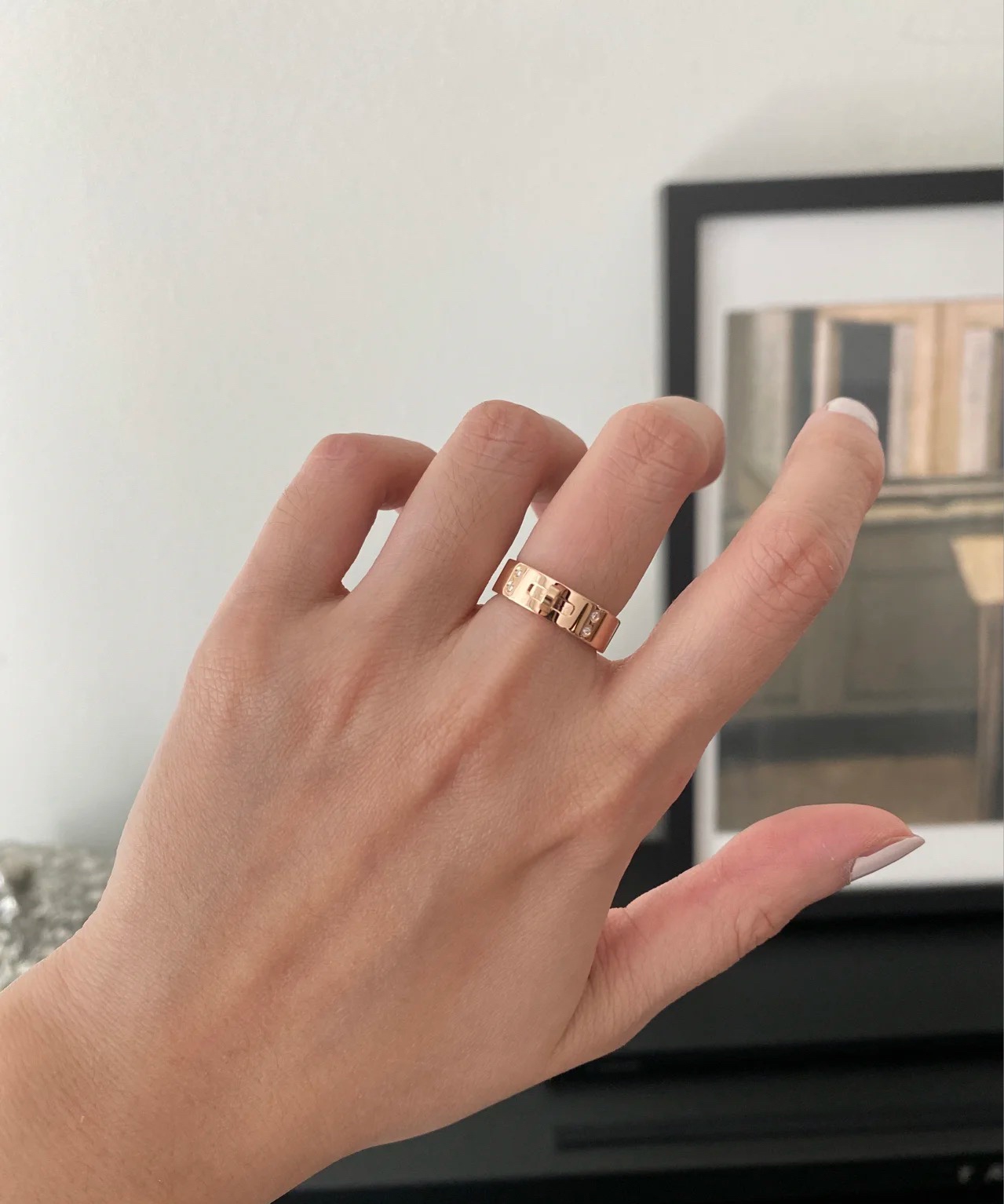 replica Hermes Rose Gold Kerry Ring - H Lin Jewelry