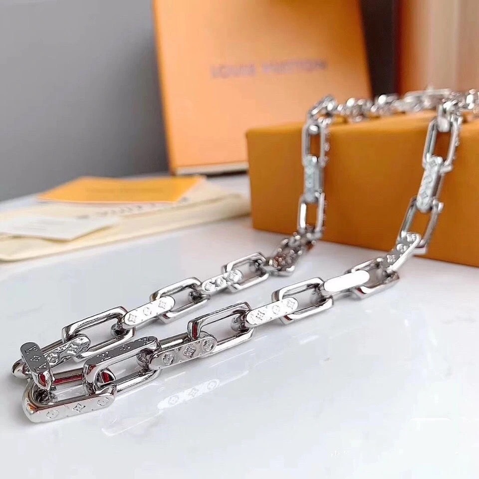 replica Louis Vuitton Mixed Color Cuban Chain Mens Necklace - H Lin Jewelry