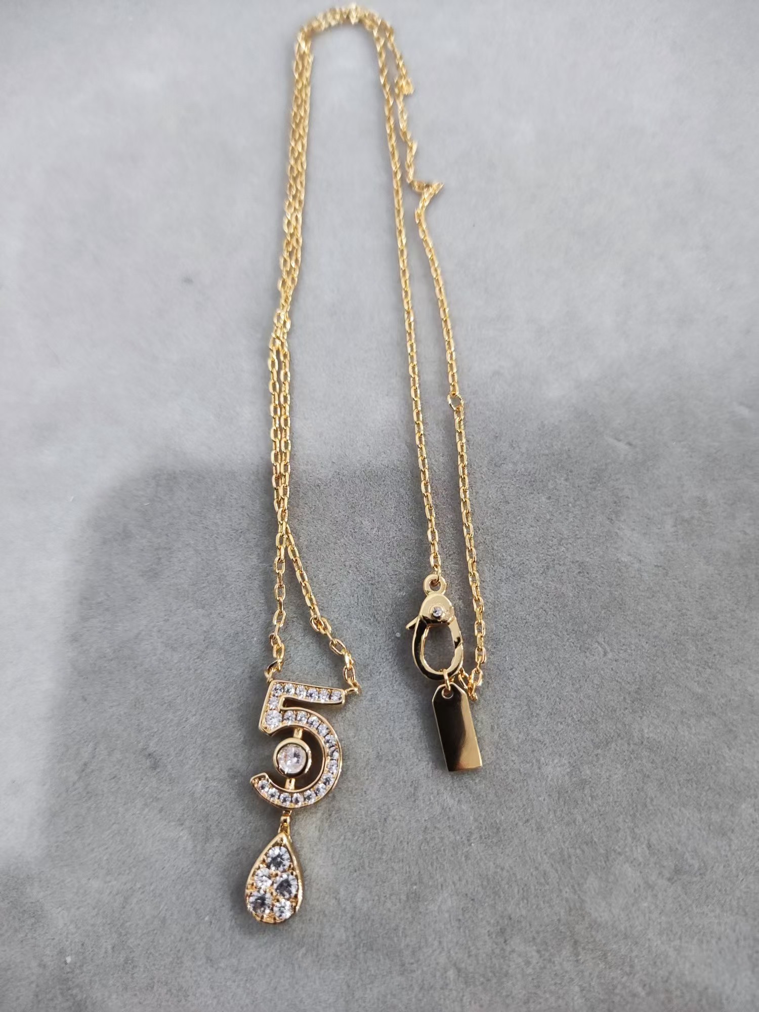 replica Chanel NO.5 Teardrop Pendant Necklace - H Lin Jewelry