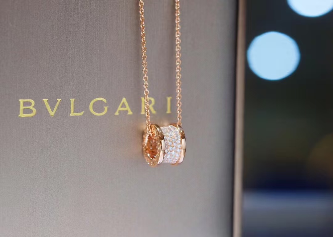 replica Bvlgari B.zero1 Necklace - Full Diamond - H Lin Jewelry