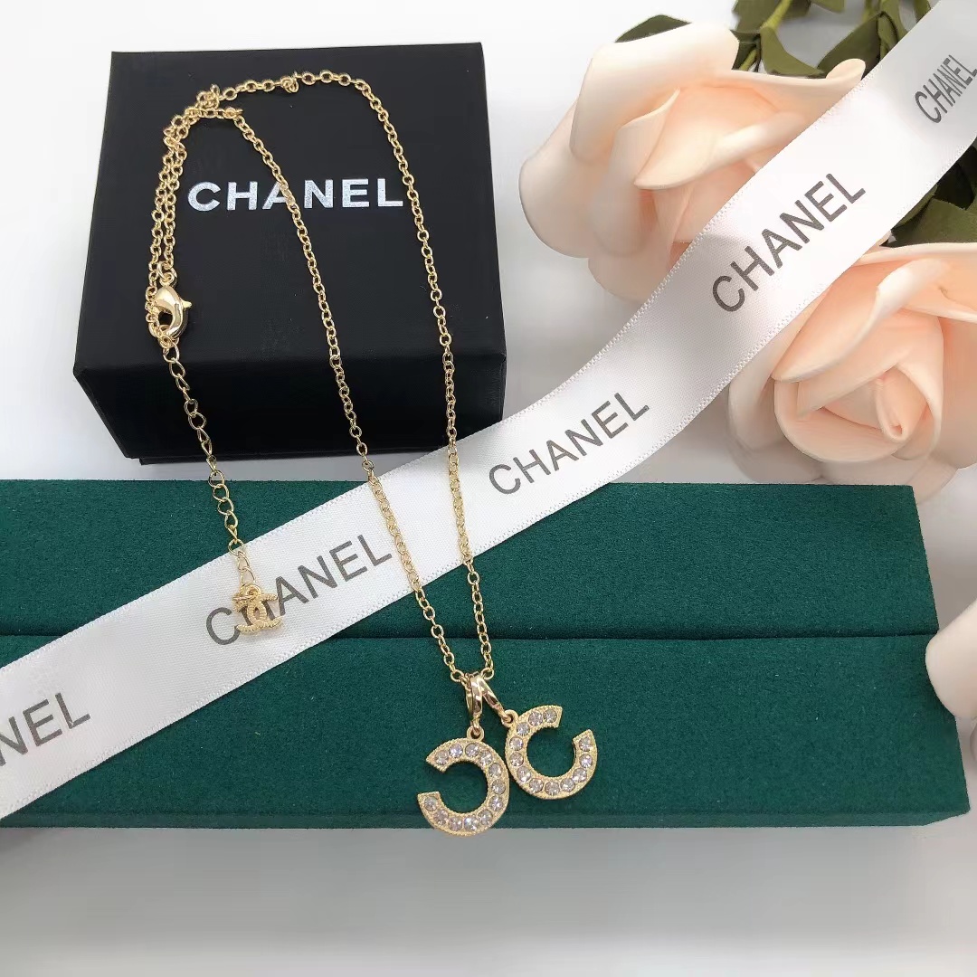 replica Chanel Separate Double C Pendant Necklace - H Lin Jewelry