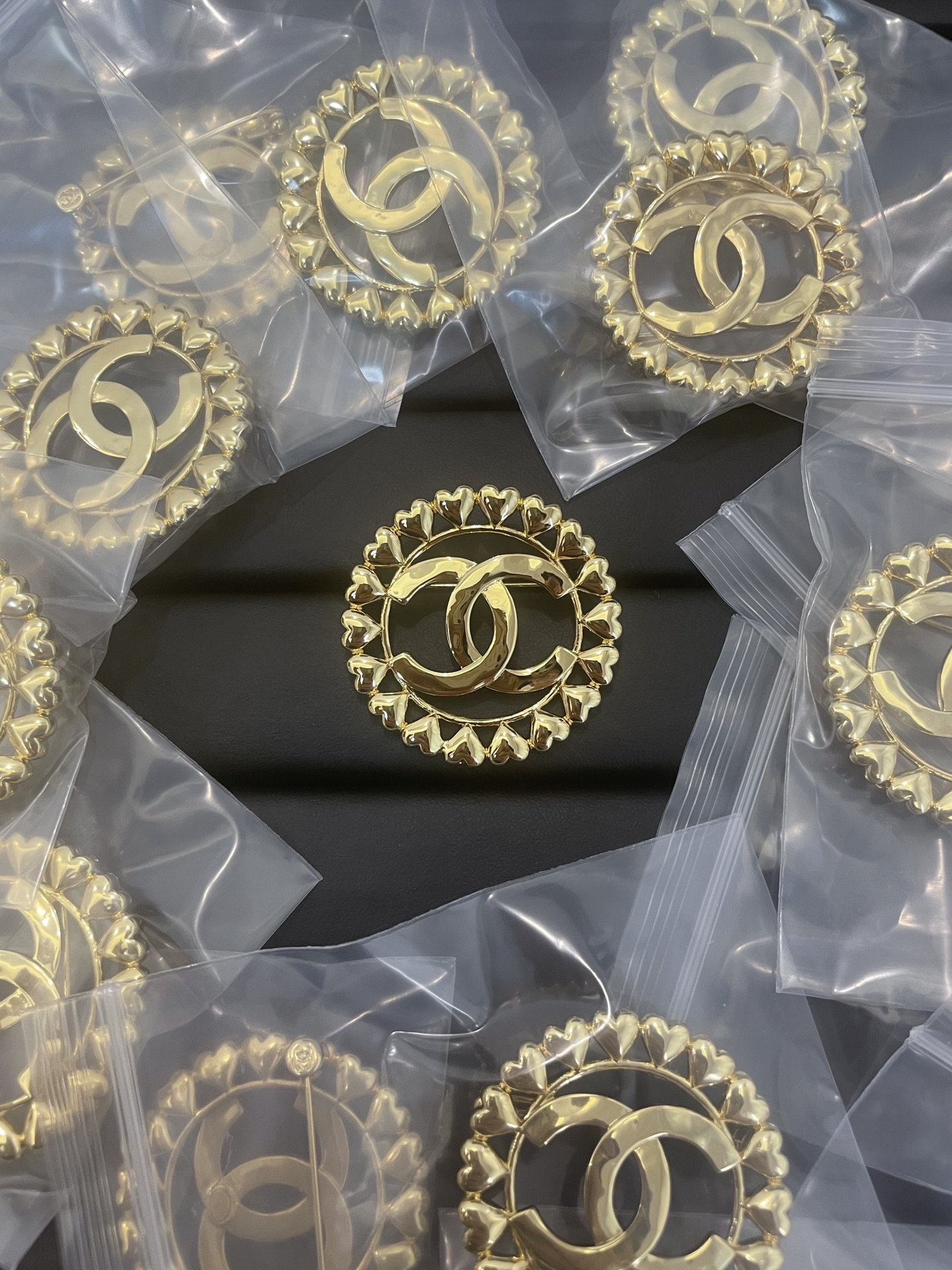 replica Chanel Heart Round CC Brooch - H Lin Jewelry