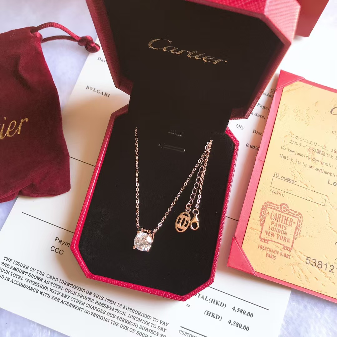 replica Cartier Diamond Pendant Necklace - H Lin Jewelry
