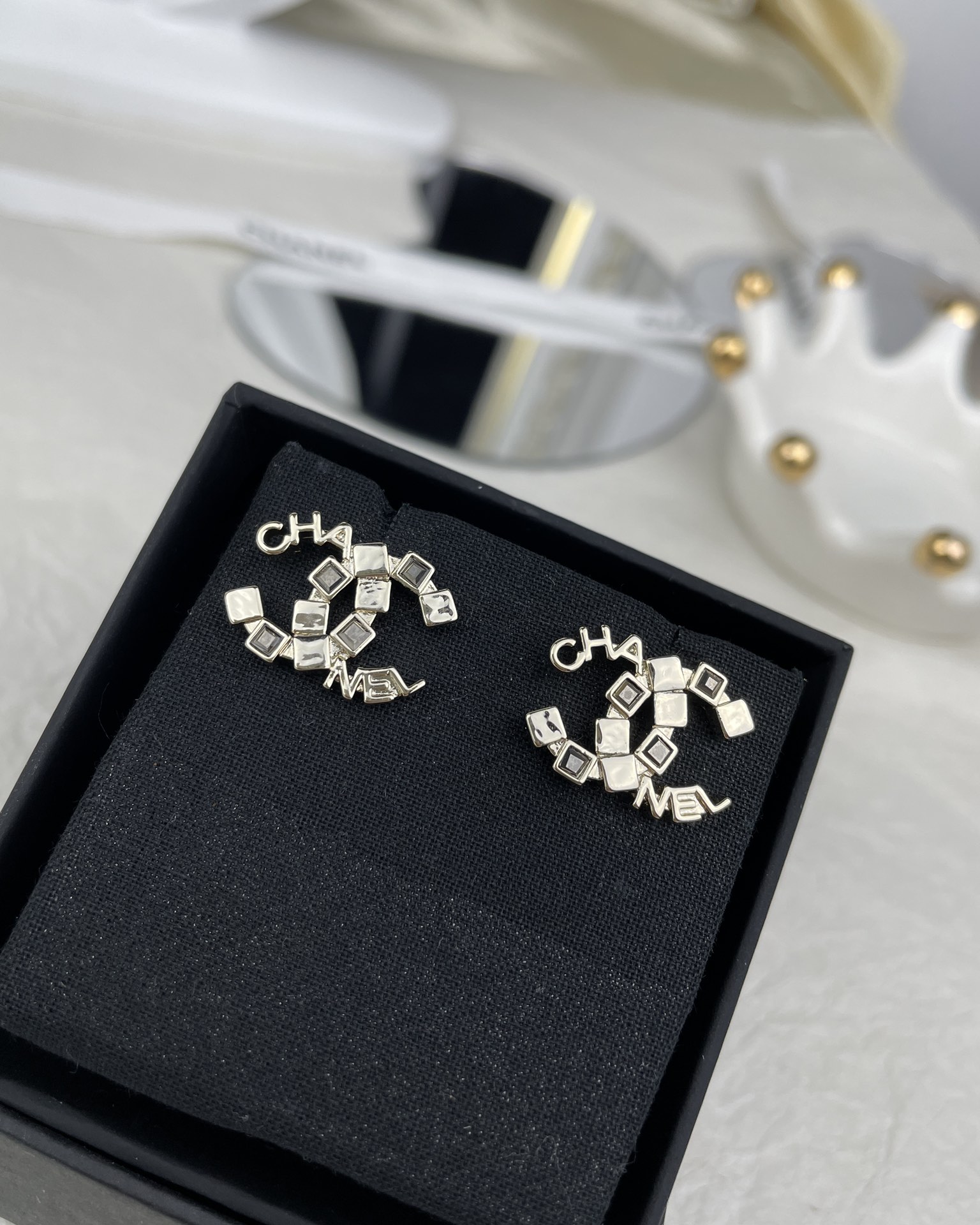 replica Chanel Letter Brooch Earrings - H Lin Jewelry