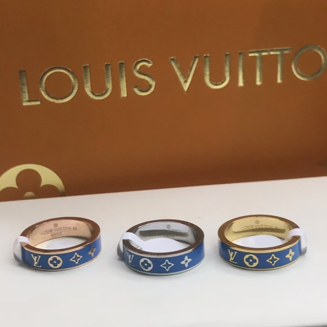 replica Louis Vuitton Letters Pattern Ring - H Lin Jewelry