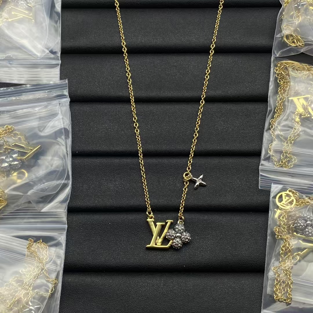replica Louis Vuitton LV Letter Necklace - H Lin Jewelry