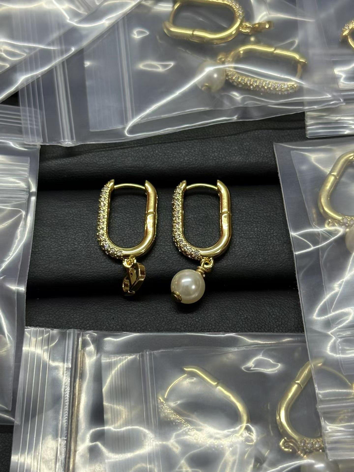 replica Dior Asymmetric Charms Hinged Earrings - H Lin Jewelry