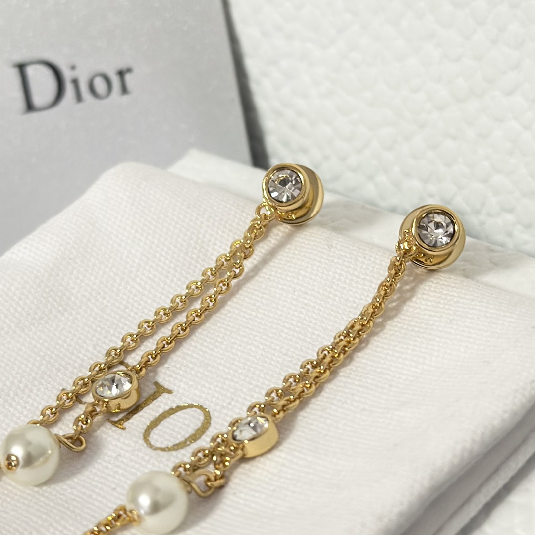 replica Dior Chain Tassel Earrings - H Lin Jewelry