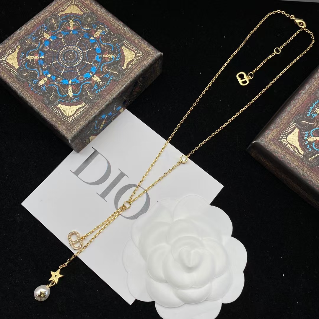 replica Dior Star Pearl Long Drop Y Necklace - H Lin Jewelry