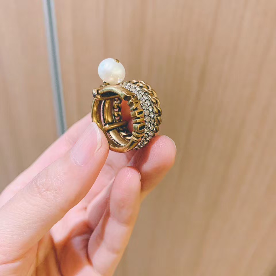 replica JADIOR 3 Layers Pearl Dangle Ring - H Lin Jewelry