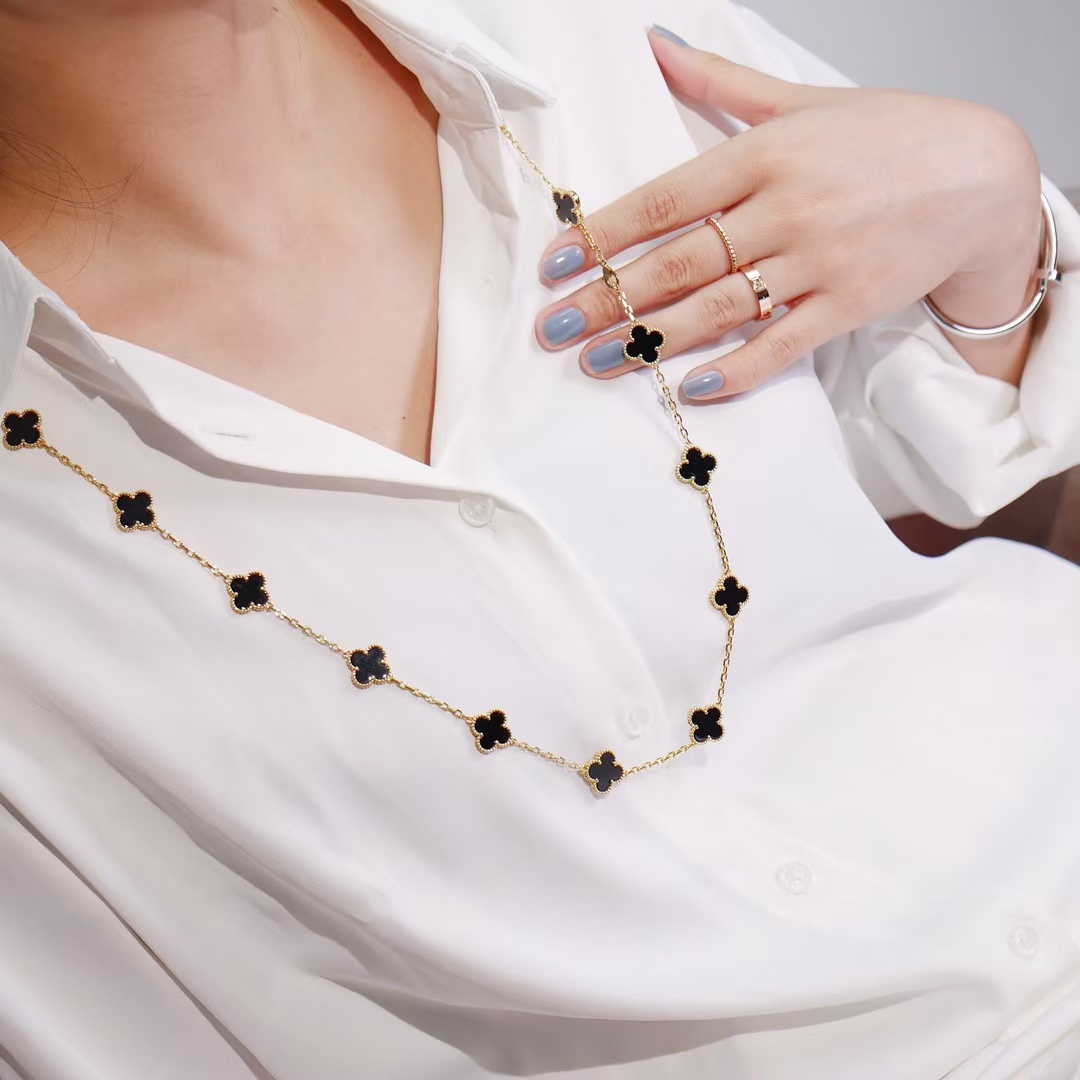replica Van Cleef & Arpels Vintage Alhambra Long Necklace, 20 Motifs - H Lin Jewelry