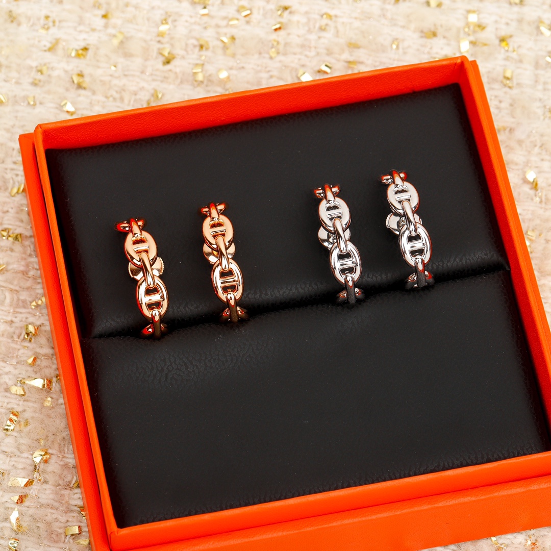 replica Hermes Pig Nose Half Hoop Earrings - H Lin Jewelry