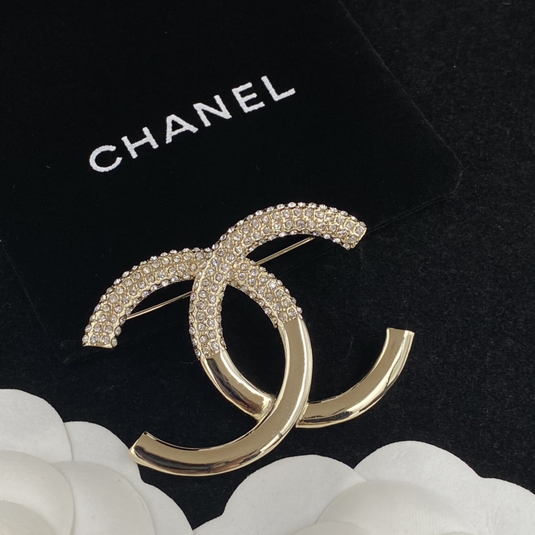 replica Chanel Half Diamond Brooch - H Lin Jewelry