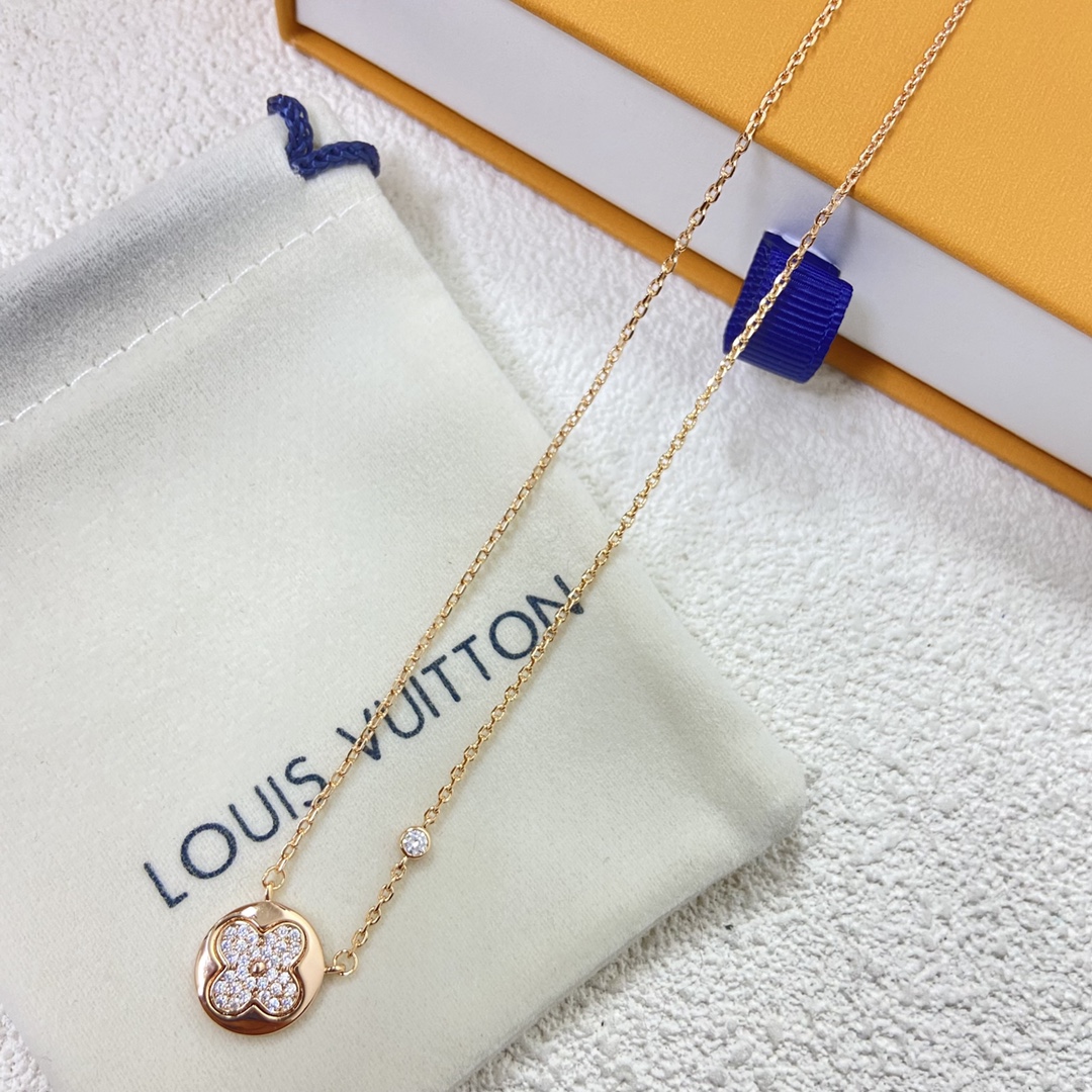 replica Louis Vuitton Diamond Sun Pendant Necklace - H Lin Jewelry