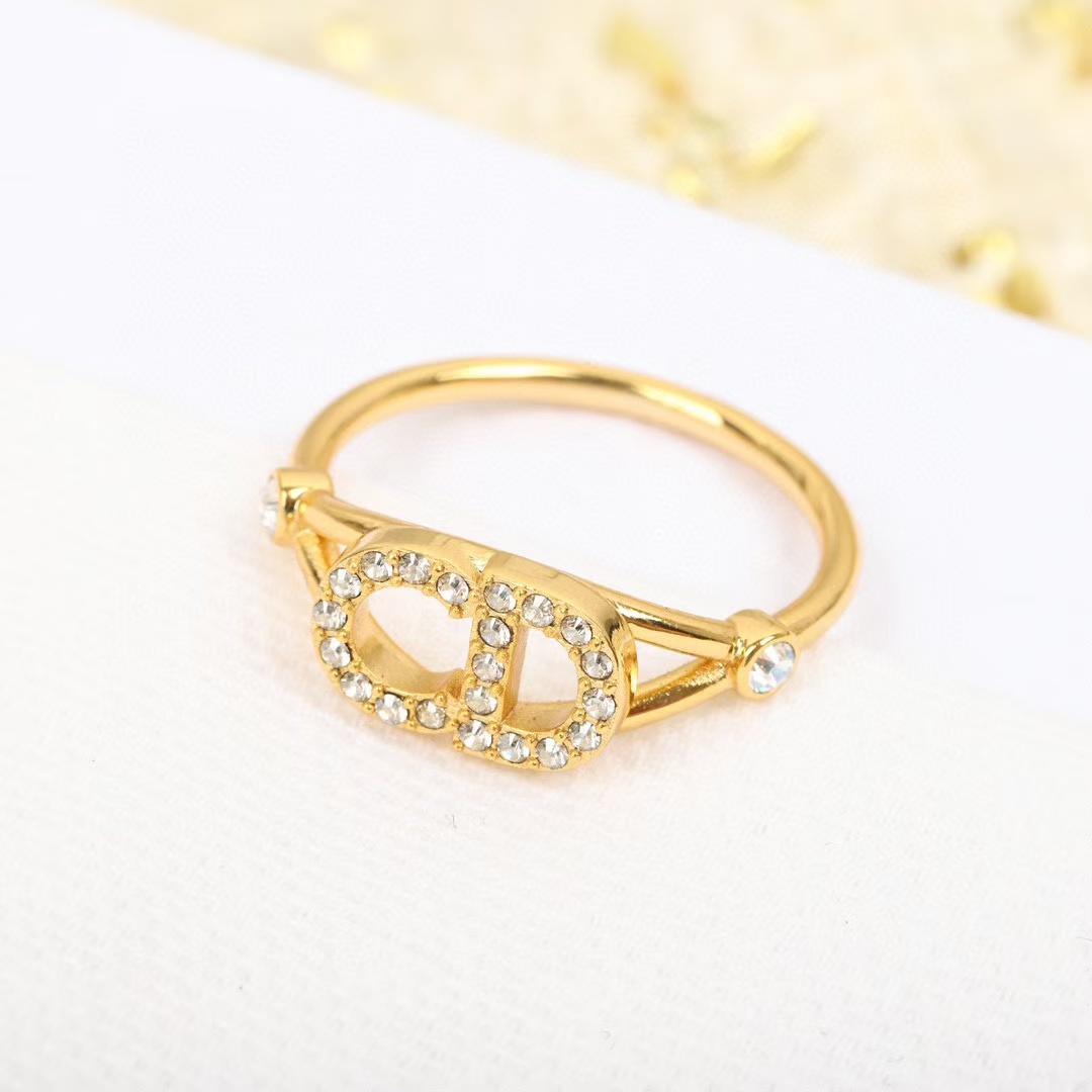 replica Dior CD Paved Diamond Ring - H Lin Jewelry