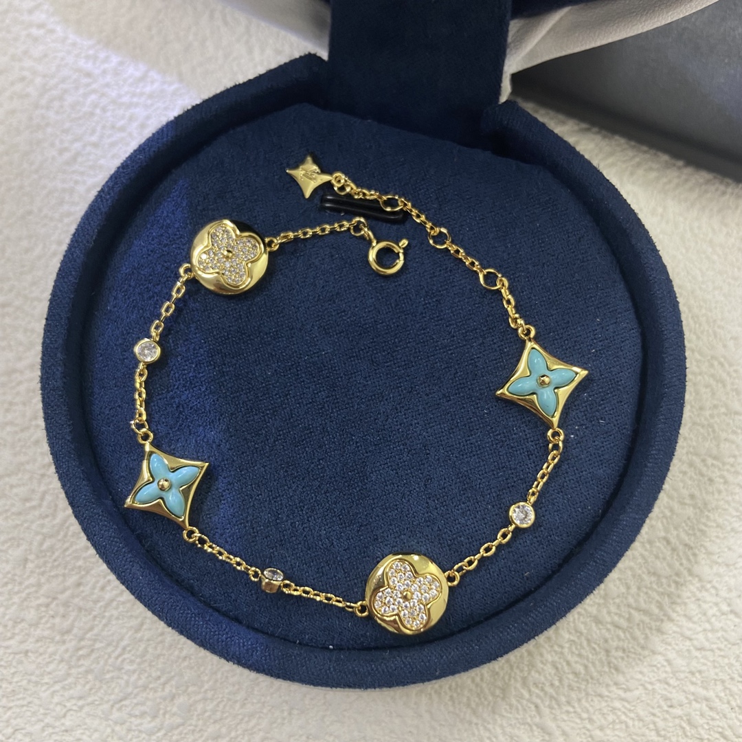 replica Louis Vuitton Diamond Sun Blue Amazonite Star Bracelet - H Lin Jewelry