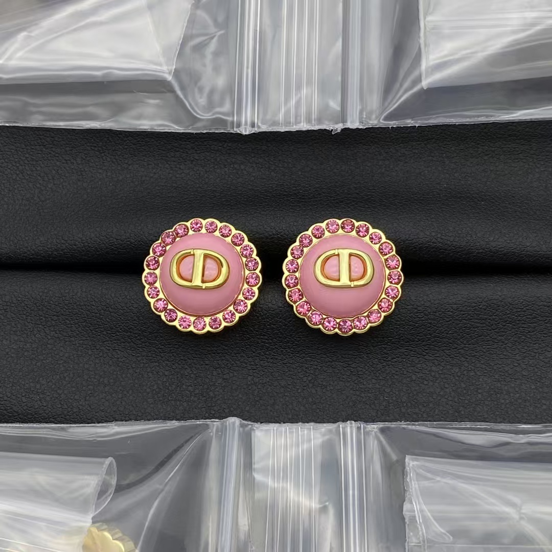 replica Dior Petit CD Baroque Stud Earrings - H Lin Jewelry