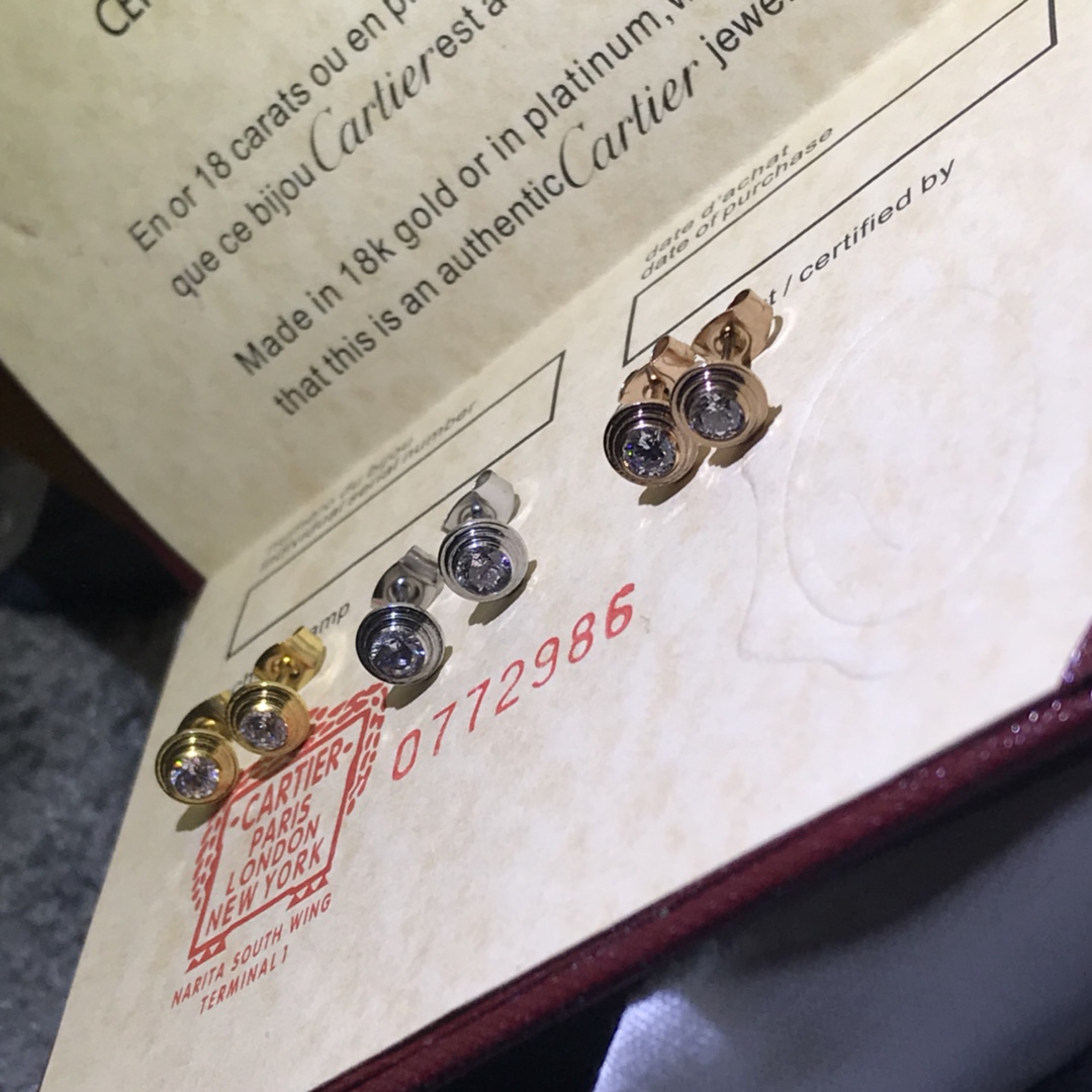 replica Cartier Diamond d'Amour Stud Earrings - H Lin Jewelry