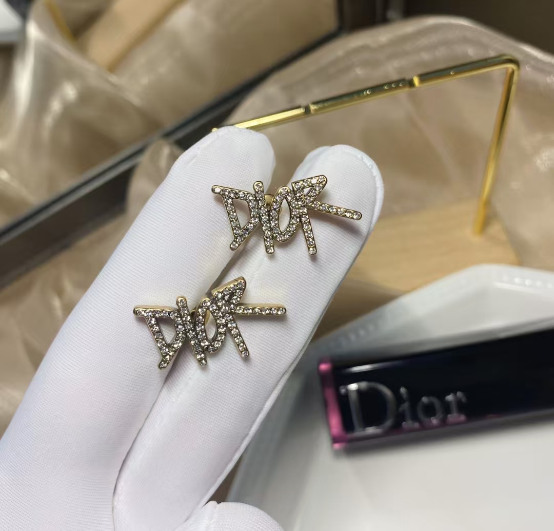 replica Dior Letters Stud Earrings - H Lin Jewelry